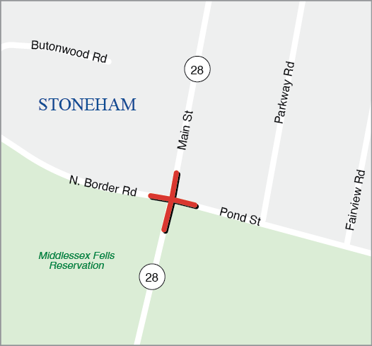 STONEHAM: INTERSECTION IMPROVEMENTS AT ROUTE 28 (MAIN STREET), NORTH BORDER ROAD AND SOUTH STREET